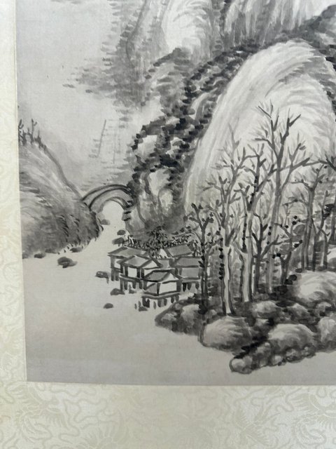 古玩字畫溪山幽居圖真品鑒賞圖