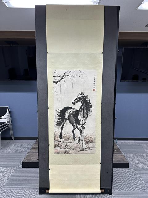 古玩字畫柳蔭立馬真品鑒賞圖