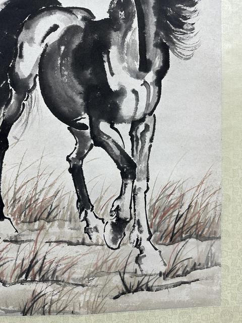 古玩字畫柳蔭立馬真品鑒賞圖