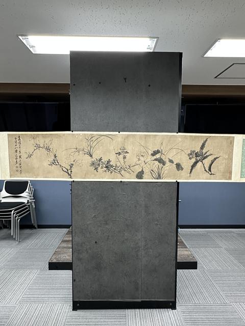 古玩字畫(huà)陳道復(fù)(群芳圖)款手卷真品鑒賞圖