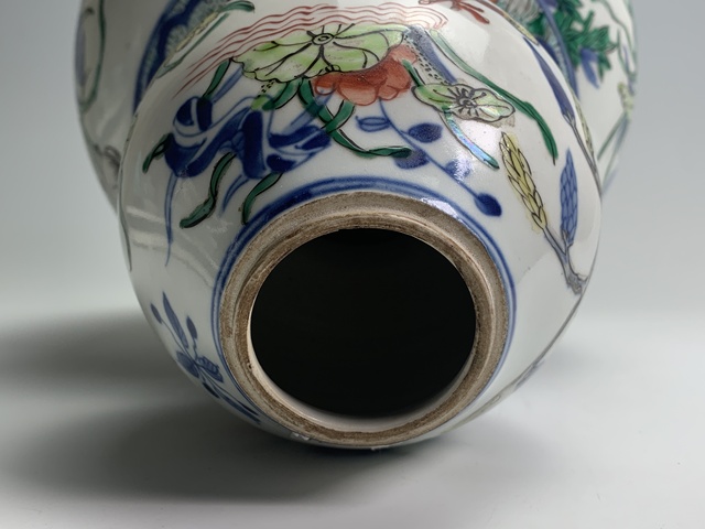 古玩陶瓷清晚期·青花加彩蓮池鴛鴦紋葫蘆瓶拍賣，當(dāng)前價(jià)格5152元