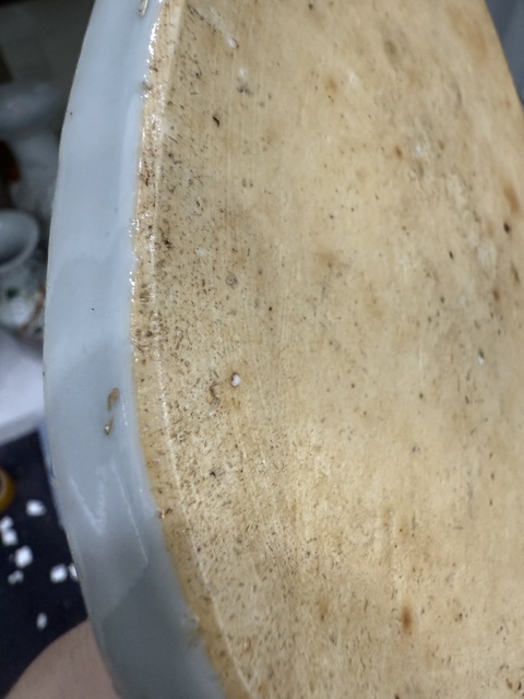 古玩陶瓷清中期·青花山水人物紋樹葉形盤拍賣，當前價格2600元