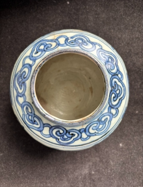 古玩陶瓷鳳紋青花罐真品鑒賞圖