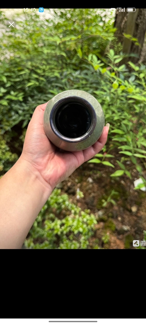 古玩陶瓷館藏級精品南宋龍泉青瓷仿官箸瓶拍賣,當前價格9980元