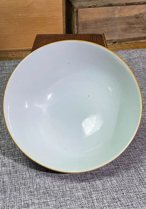 古玩陶瓷嘉慶胭脂紅釉胭脂紅彩碗真品鑒賞圖