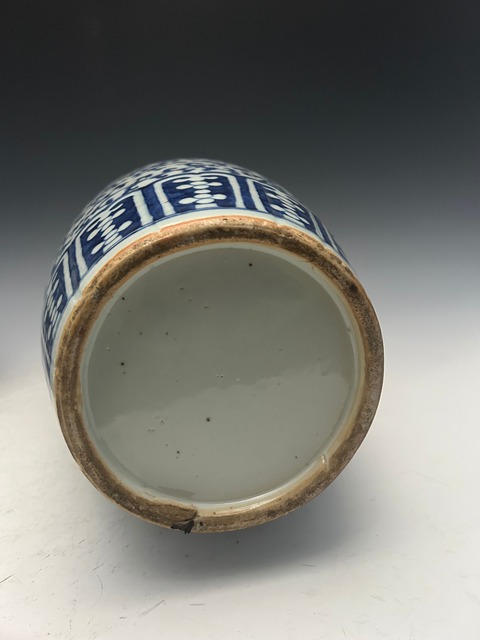 古玩陶瓷清中期·青花包袱瓶一對真品鑒賞圖
