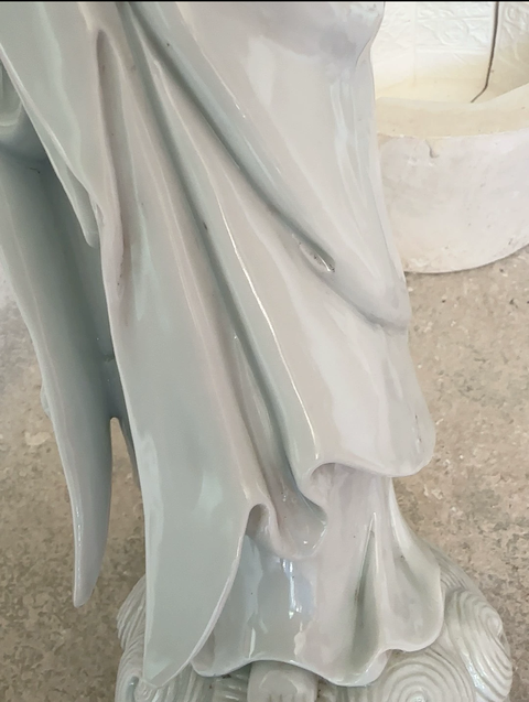 古玩陶瓷德化白瓷觀音菩薩造像真品鑒賞圖