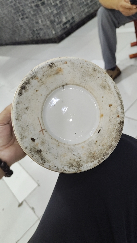 古玩陶瓷山水紋帽筒真品鑒賞圖