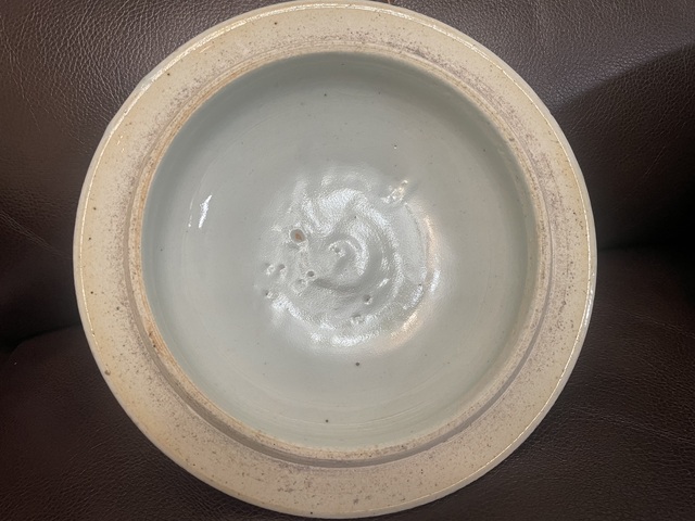 古玩陶瓷纏枝花卉紋青花四系粥罐真品鑒賞圖