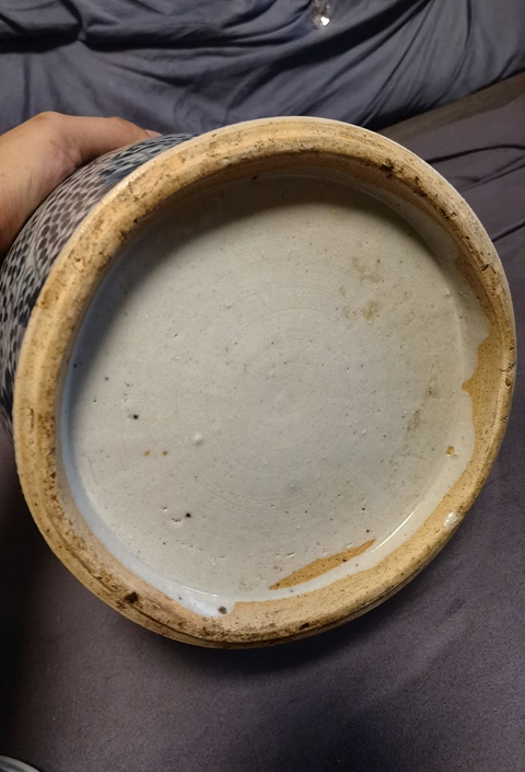 古玩陶瓷鳳紋青花將軍罐真品鑒賞圖