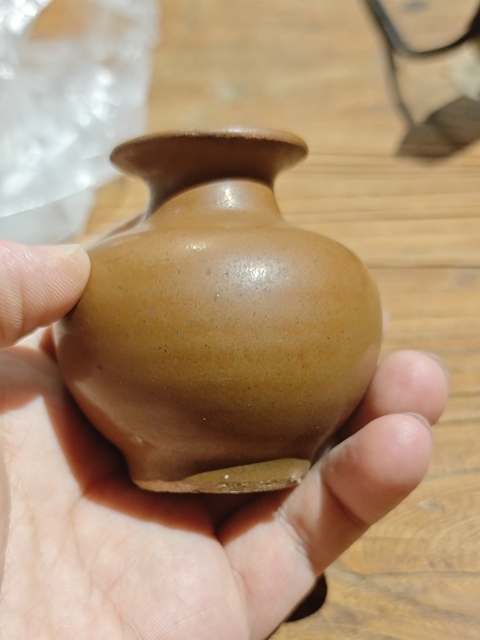 古玩陶瓷紫金釉石榴尊真品鑒賞圖