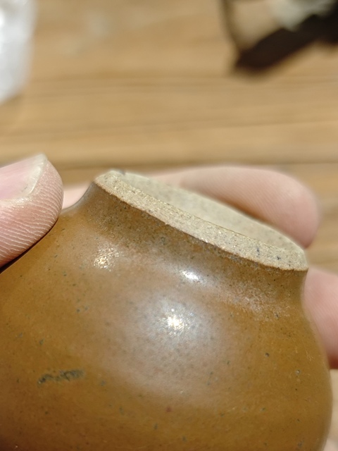 古玩陶瓷紫金釉石榴尊真品鑒賞圖