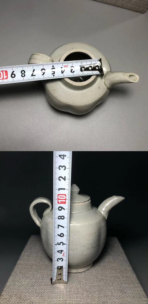 古玩陶瓷北宋，青白釉瓜楞壺拍賣，當前價格3000元