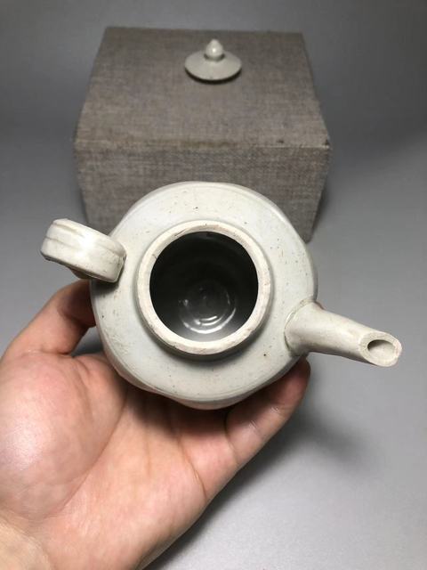 古玩陶瓷北宋，青白釉瓜楞壺拍賣，當前價格3000元