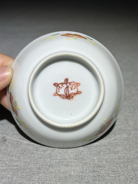 古玩陶瓷道光三多粉彩小碟拍賣,當前價格2500元