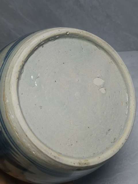 古玩陶瓷青花山水人物紋罐真品鑒賞圖