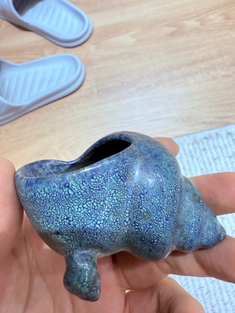 古玩陶瓷爐鈞釉法螺真品鑒賞圖