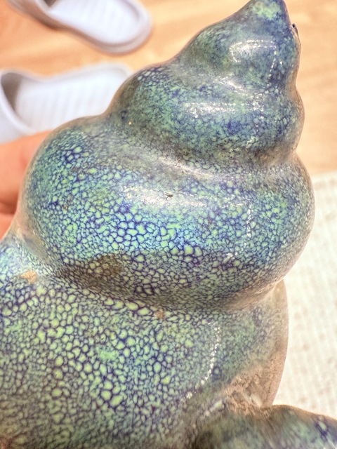 古玩陶瓷爐鈞釉法螺真品鑒賞圖