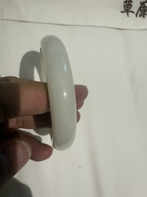 古玩玉器白玉手鐲真品鑒賞圖