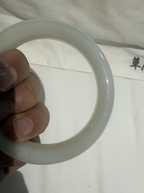 古玩玉器白玉手鐲真品鑒賞圖