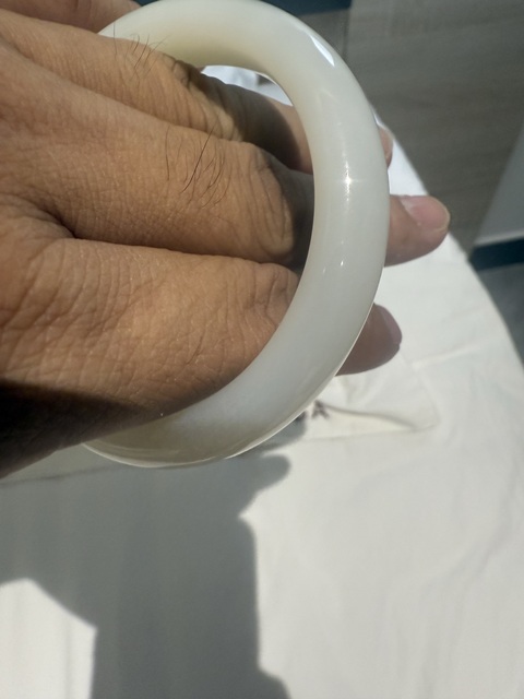 古玩玉器白玉手鐲真品鑒賞圖