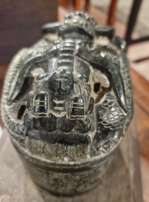 古玩玉器仿古龍紋印真品鑒賞圖