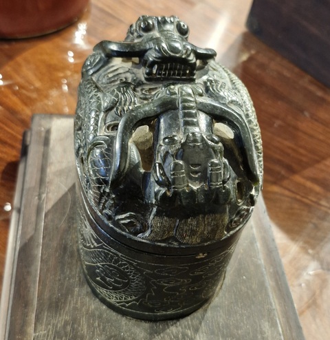 古玩玉器仿古龍紋印真品鑒賞圖