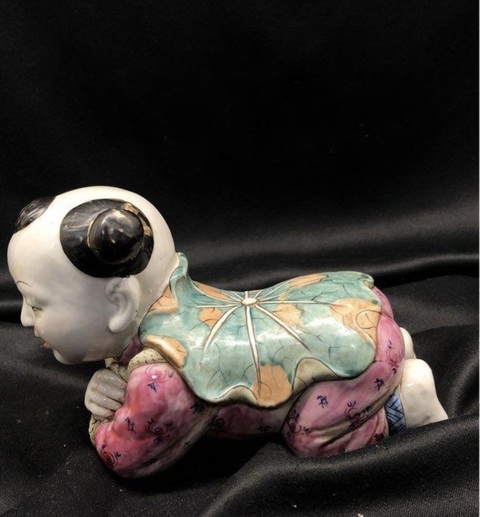 古玩陶瓷孩兒枕真品鑒賞圖
