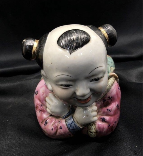 古玩陶瓷孩兒枕真品鑒賞圖