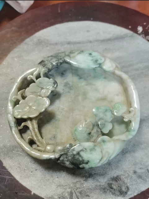 古玩玉器翡翠洗真品鑒賞圖