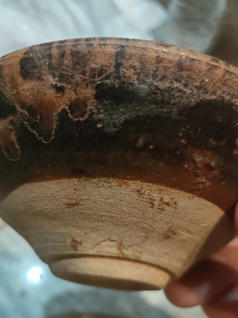 古玩陶瓷吉州窯三鳳紋茶盞真品鑒賞圖