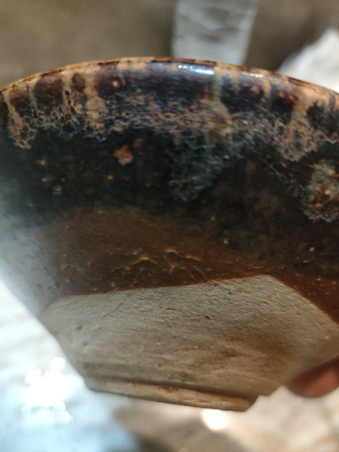 古玩陶瓷吉州窯三鳳紋茶盞真品鑒賞圖