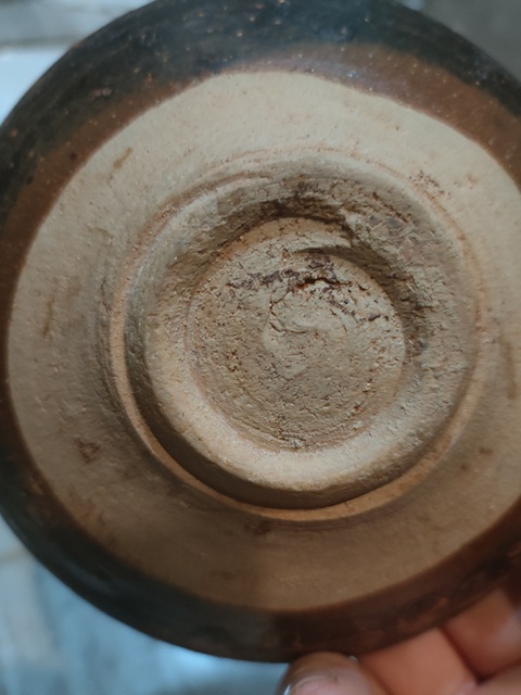 古玩陶瓷吉州窯三鳳紋茶盞真品鑒賞圖