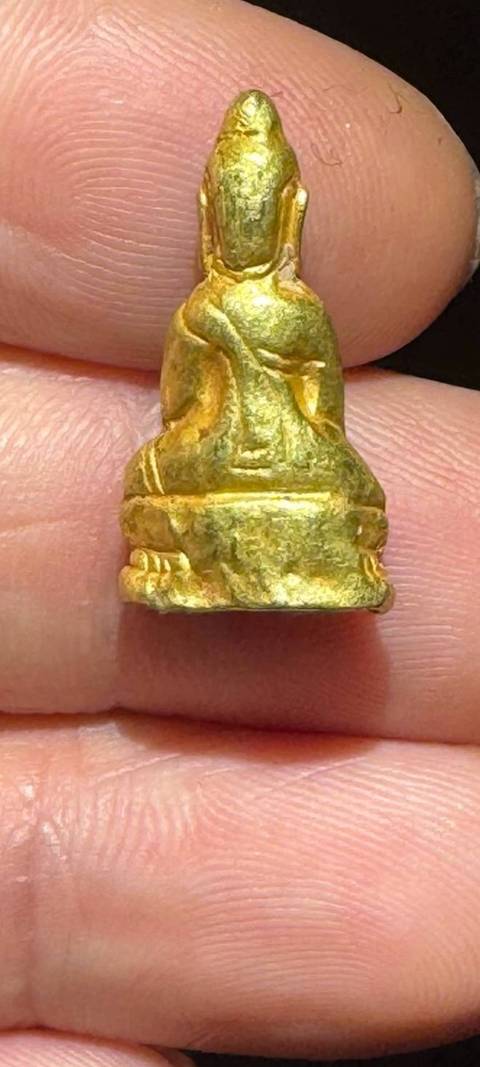 古玩雜項遼金時期黃金寸佛真品鑒賞圖