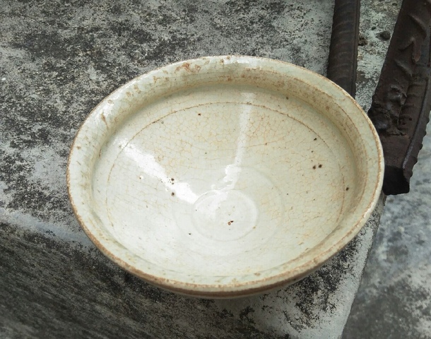 古玩陶瓷贛州窯白釉茶盞真品鑒賞圖