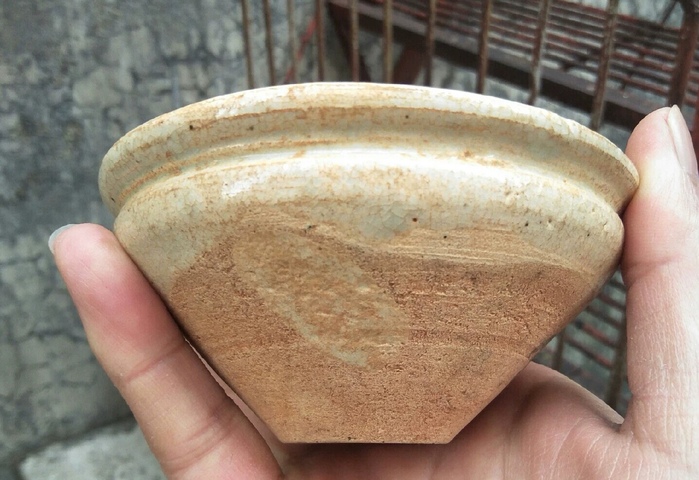 古玩陶瓷贛州窯白釉茶盞真品鑒賞圖
