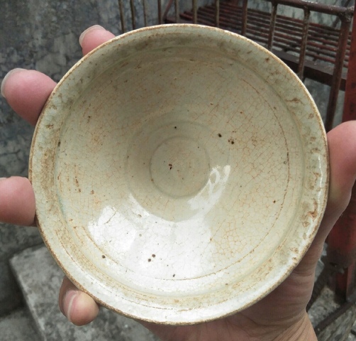 古玩陶瓷贛州窯白釉茶盞真品鑒賞圖