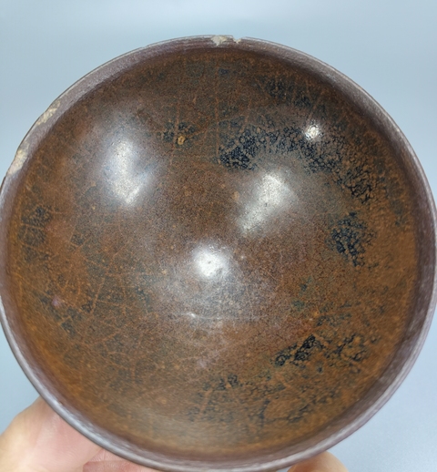 古玩陶瓷建窯柿紅釉茶盞拍賣，當(dāng)前價(jià)格2369元