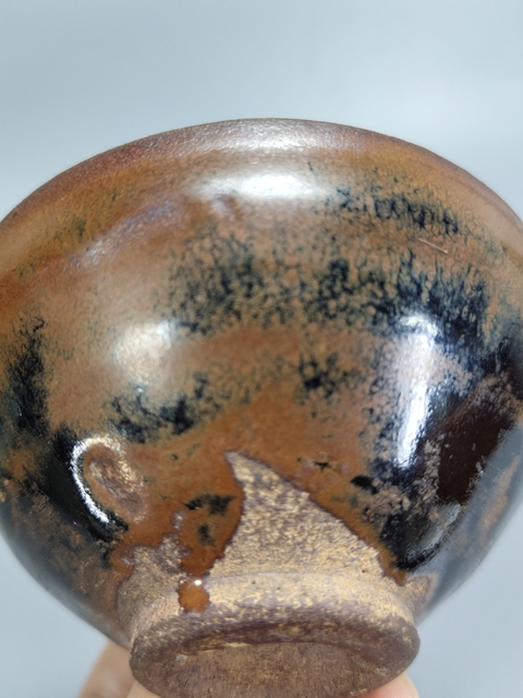 古玩陶瓷建窯柿紅釉茶盞拍賣，當(dāng)前價(jià)格2369元
