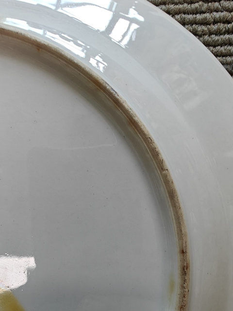 古玩陶瓷雙龍戲珠廣彩盤真品鑒賞圖