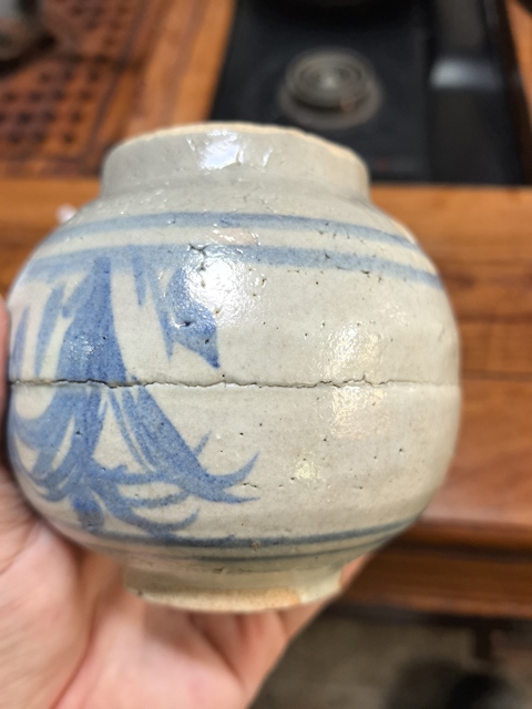 古玩陶瓷明晚·青花花卉紋小罐 真品鑒賞圖
