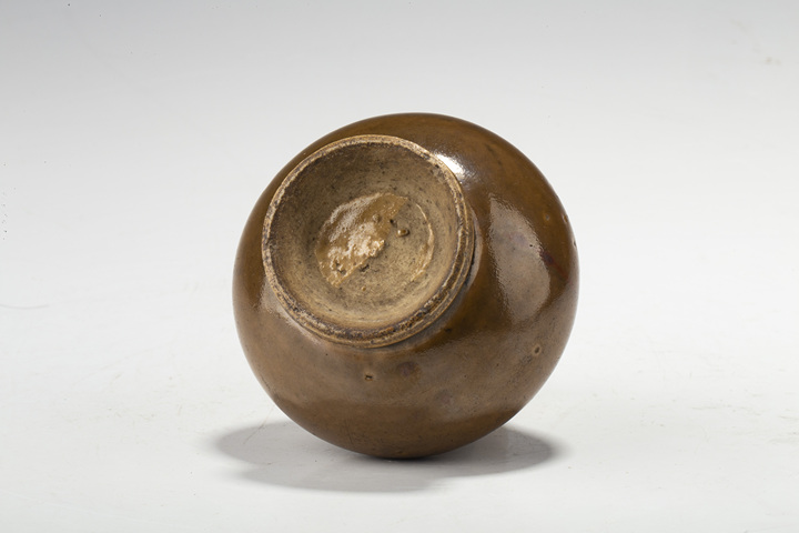 古玩陶瓷清中晚·紫金釉荸薺瓶真品鑒賞圖
