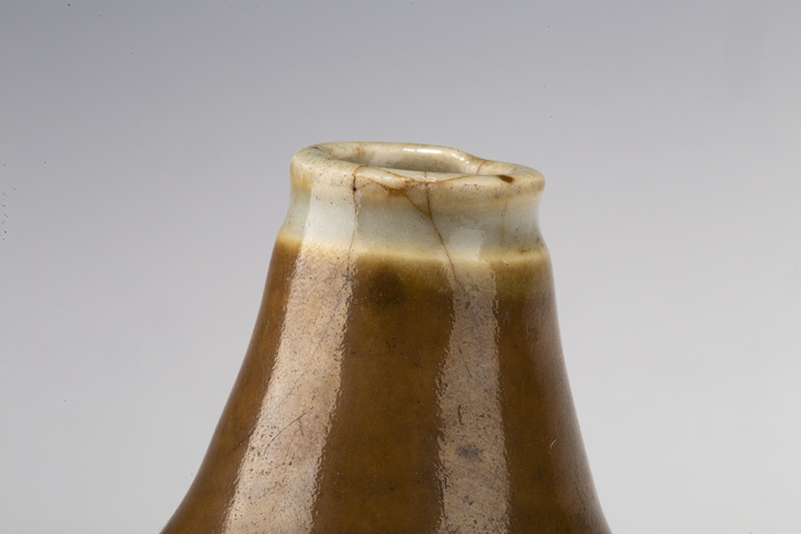 古玩陶瓷清中晚·紫金釉荸薺瓶真品鑒賞圖