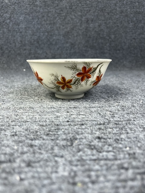 古玩陶瓷粉彩花卉紋碗拍賣,當前價格138元