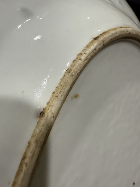 古玩陶瓷民窯精品·青花趕珠龍紋玲瓏折沿盤拍賣，當前價格3500元