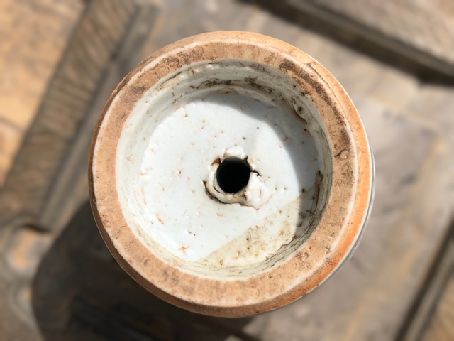 古玩陶瓷清代.青花福祿壽紋吉語燭臺(tái) (鎮(zhèn)紙、香插)拍賣，當(dāng)前價(jià)格0元