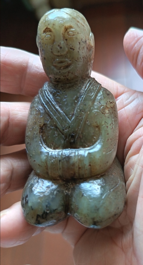 古玩玉器玉跪人真品鑒賞圖