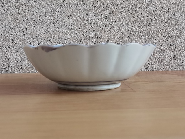 古玩陶瓷五彩花口碗真品鑒賞圖