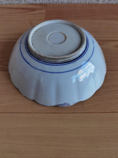 古玩陶瓷五彩花口碗真品鑒賞圖