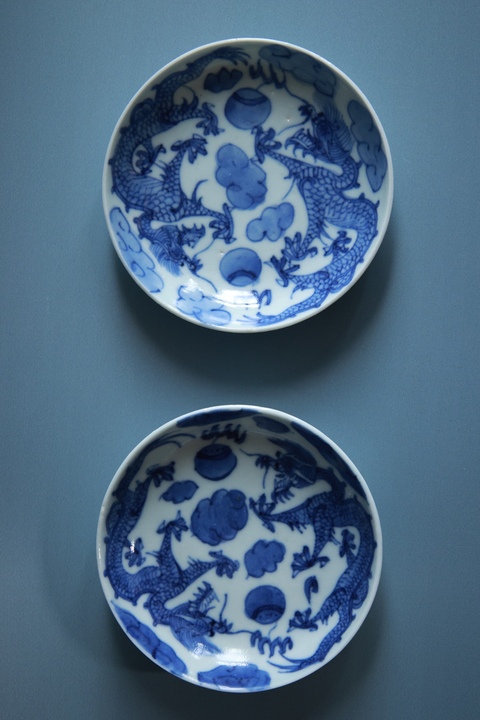 古玩陶瓷龍紋青花盤拍賣,當前價格2800元